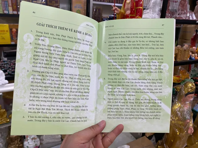 Kinh A Di Đà Bìa Xanh Lá - Giấy Màu