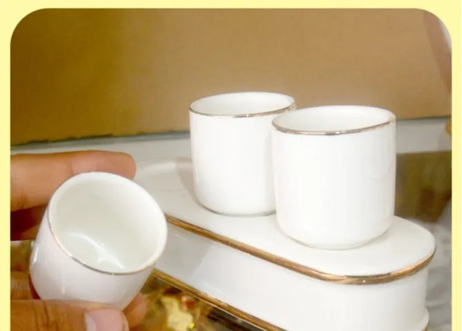 Bộ Án 3 Chung Nước Không Có Nắp Bằng Sứ Nhiều Màu-DT120