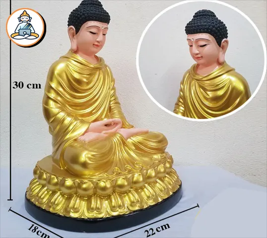 Tượng Phật Bổn Sư Thích Ca Mâu Ni Composite cao cấp - cao 30cm, rất đẹp, cực chạy