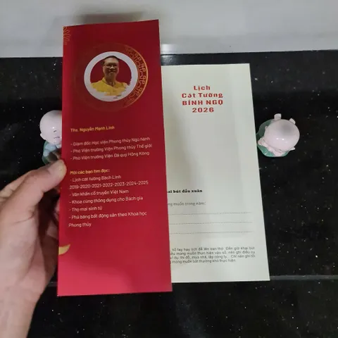 SỔ TAY Sách - Lịch Cát Tường Bính Ngọ 2026 - Tác giả Nguyễn Mạnh Linh