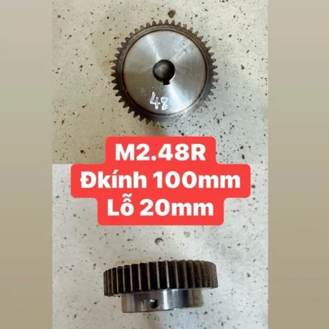 Nhông Thẳng Modul 2- 48R / 49R / 50R / 55R / 60R / 65R . Dày 20mm. Có Cùi .Thiết Kế Nhỏ Gọn