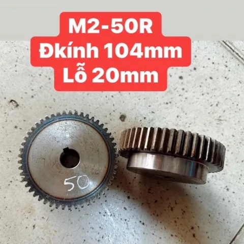 Nhông Thẳng Modul 2- 48R / 49R / 50R / 55R / 60R / 65R . Dày 20mm. Có Cùi .Thiết Kế Nhỏ Gọn