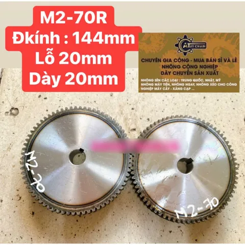 Nhông Thẳng Modul 2 - 34R / 42R / 70R / 72R / 75R / 100R Dày 20mm Ko Cùi  Hàng Chất Lượng Cao