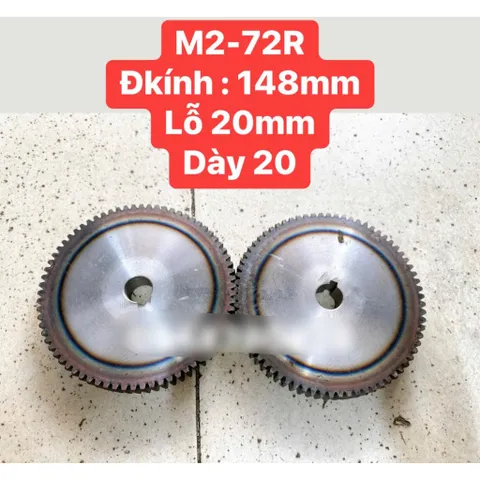 Nhông Thẳng Modul 2 - 34R / 42R / 70R / 72R / 75R / 100R Dày 20mm Ko Cùi  Hàng Chất Lượng Cao