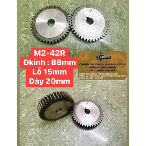 Nhông Thẳng Modul 2 - 34R / 42R / 70R / 72R / 75R / 100R Dày 20mm Ko Cùi  Hàng Chất Lượng Cao