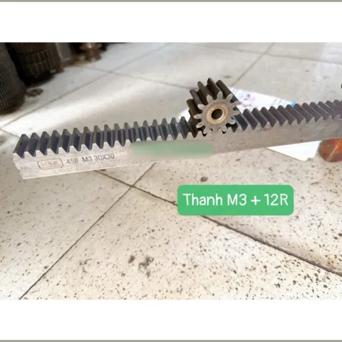 Thanh Răng Modul 3 - 20Vuông / 30Vuông/ 25Vuông (Dài 1mét) & Bánh Răng 12R / 20R / 21R / 25RChất Lượng Cao