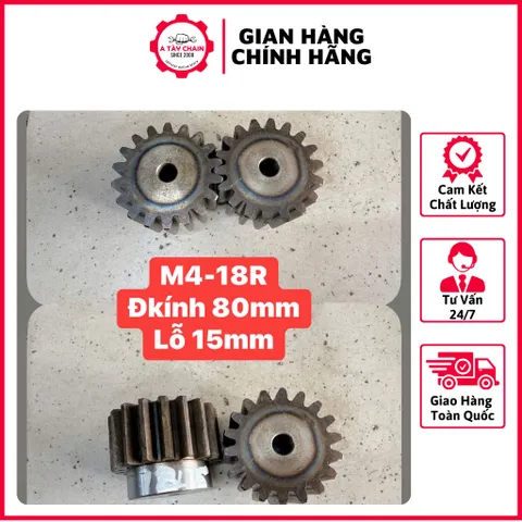 Nhông Thẳng Modul M4 - 15R / 16R / 18R / 24R Dày 40mm Có Cùi  Hàng Chất Lượng Cao