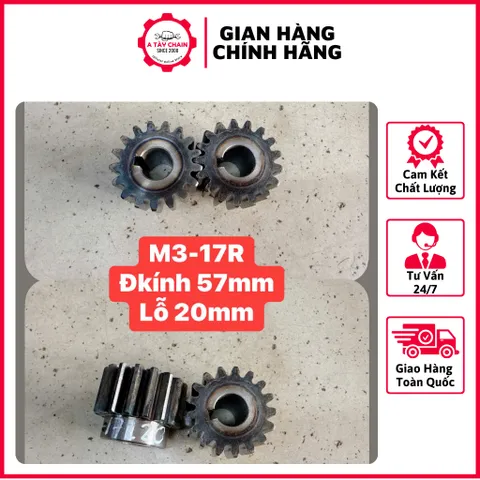 Nhông Thẳng Modul M3 - 16R / 17R / 18R / 21R Dày 30mm Có Cùi. Hàng Chất Lượng Cao