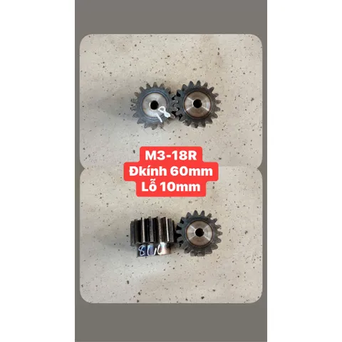 Nhông Thẳng Modul M3 - 16R / 17R / 18R / 21R Dày 30mm Có Cùi. Hàng Chất Lượng Cao