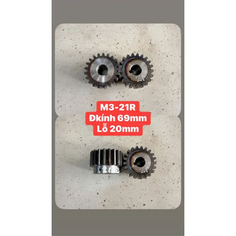 Nhông Thẳng Modul M3 - 16R / 17R / 18R / 21R Dày 30mm Có Cùi. Hàng Chất Lượng Cao