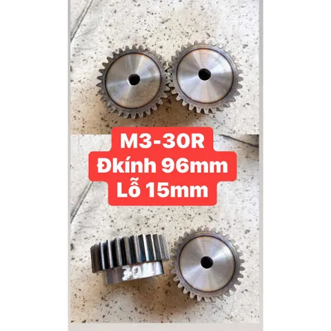 Nhông Thẳng Modul M3 - 25R / 26R / 27R / 28R / 30R / 32R / 36R / 40R / 45R / 50R Có Cùi Dày 30mm