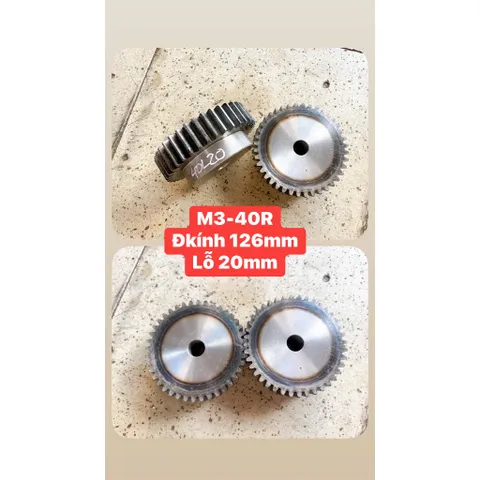 Nhông Thẳng Modul M3 - 25R / 26R / 27R / 28R / 30R / 32R / 36R / 40R / 45R / 50R Có Cùi Dày 30mm
