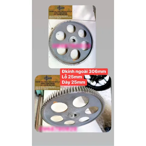 Nhông Máy Ép Mía M3-36 Răng / 100 Răng. Chất Liệu Gang