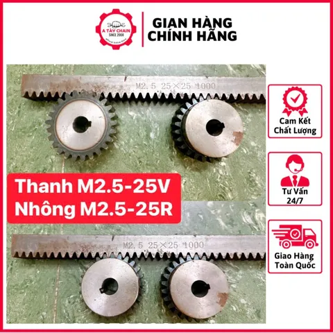 Thanh Răng M2.5-20V/25V/30V- Bánh Răng 14R/15R/16R/17R/18R/20R/23R/24R/25R/26R/27R/28R/30R/34R. Chất Lượng Cao