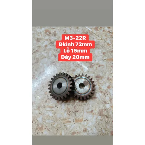 Nhông Thẳng Modul M3-22R . Dày 20mm Ko Cùi. Hàng Chất Lượng Cao