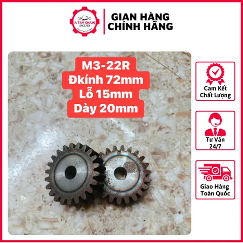 Nhông Thẳng Modul M3-22R . Dày 20mm Ko Cùi. Hàng Chất Lượng Cao