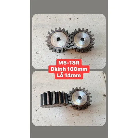 Nhông Thẳng Modul 5 - 15R / 16R / 17R / 18R / 20R / 22R. Dày 40mm Chất Liệu Thép Chắc Chắn Siêu Bền