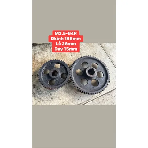 Nhông Thẳng Modul M2.5 - 48Răng / 64Răng . Có cùi hàng zin tháo máy.