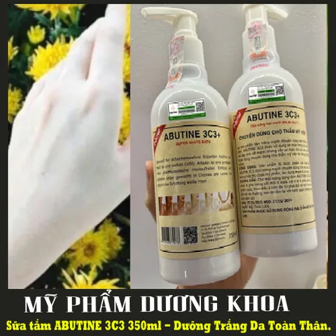 CHAI SỮA TẮM Ủ TRẮNG abutine 3C3 SIÊU TRẮNG , SỮA TẮM KÍCH TRẮNG BẬT TÔNG NGAY SAU LẦN ĐẦU SỬ DỤNG 350ML nhập khẩu