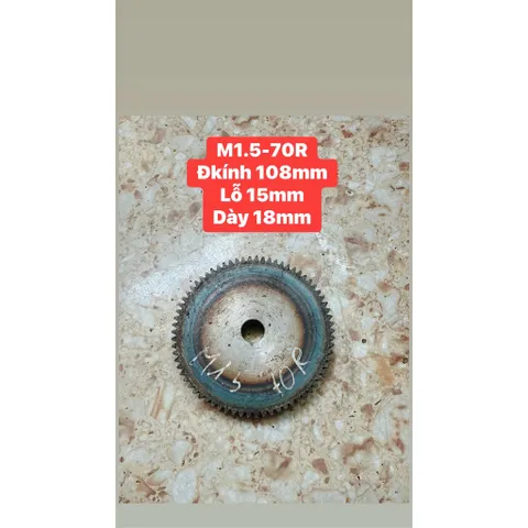 Nhông Thẳng Modul M1.5 - 50R / 60R / 70R / 80R / 95R / 100R/ 120R / 127R. Ko cùi . Hàng Chất Lượng Cao.