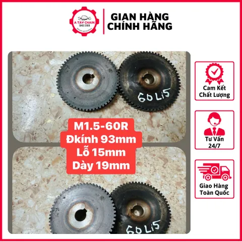 Nhông Thẳng Modul M1.5 - 50R / 60R / 70R / 80R / 95R / 100R/ 120R / 127R. Ko cùi . Hàng Chất Lượng Cao.