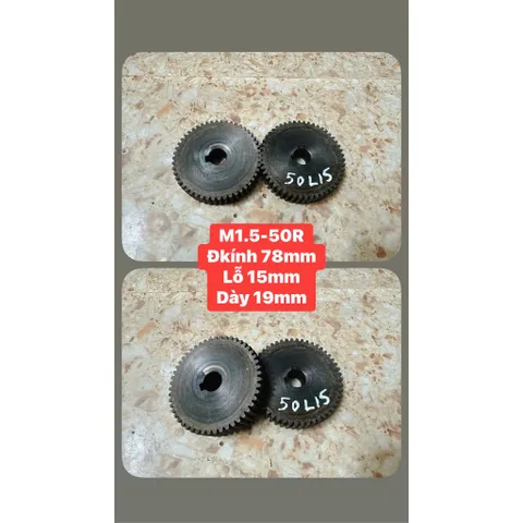 Nhông Thẳng Modul M1.5 - 50R / 60R / 70R / 80R / 95R / 100R/ 120R / 127R. Ko cùi . Hàng Chất Lượng Cao.