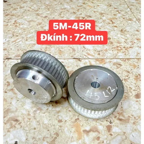 Puly Nhôm 5M- 20R / 25R / 30R / 32R / 36R / 40R / 45R / 50R / 60R. Rộng 27mm. Dùng Cho Dây Đai Bản 20mm. Có Cùi