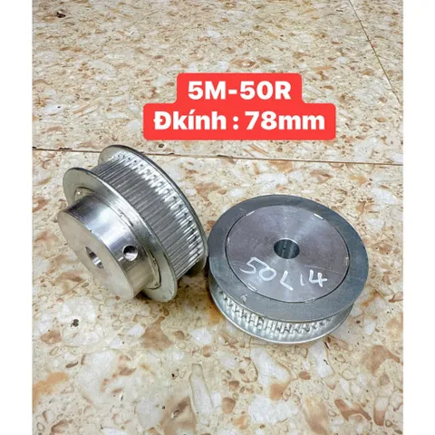 Puly Nhôm 5M- 20R / 25R / 30R / 32R / 36R / 40R / 45R / 50R / 60R. Rộng 27mm. Dùng Cho Dây Đai Bản 20mm. Có Cùi
