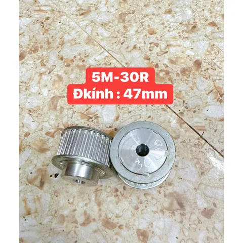 Puly Nhôm 5M- 20R / 25R / 30R / 32R / 36R / 40R / 45R / 50R / 60R. Rộng 27mm. Dùng Cho Dây Đai Bản 20mm. Có Cùi