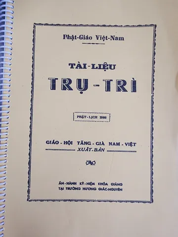 Sổ tay Tài liệu trụ trì -  Thích Thiện Hòa