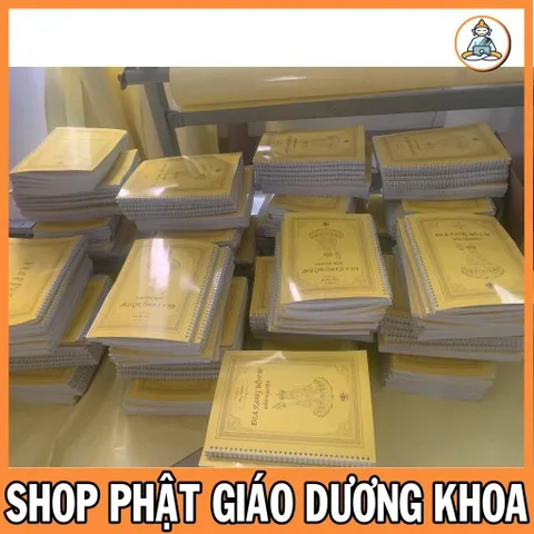 TẶNG VIẾT, Vở Chép Kinh Địa Tạng Bồ Tát Bổn Nguyện A4 CHỮ MỜ LÒ XO CAO CẤP - CHEPDIATANG