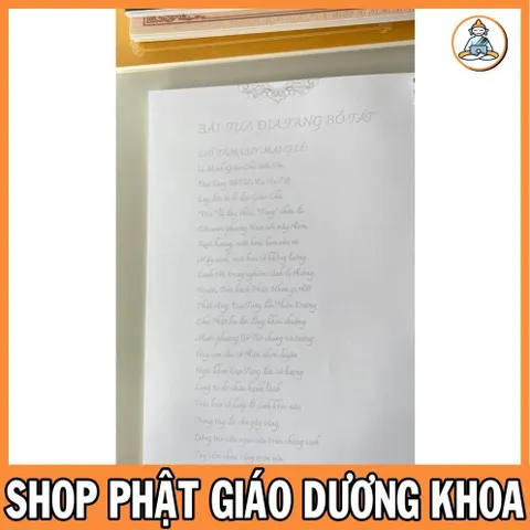 TẶNG VIẾT, Vở Chép Kinh Địa Tạng Bồ Tát Bổn Nguyện A4 CHỮ MỜ LÒ XO CAO CẤP - CHEPDIATANG