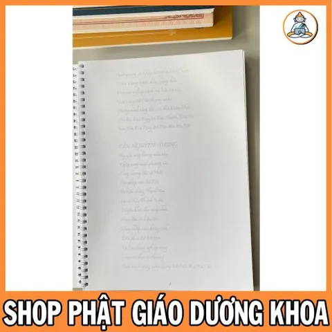 TẶNG VIẾT, Vở Chép Kinh Địa Tạng Bồ Tát Bổn Nguyện A4 CHỮ MỜ LÒ XO CAO CẤP - CHEPDIATANG
