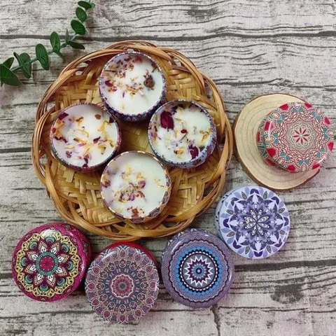 Nến Thơm Phòng Dạng Sáp Hoa Khô sạch 100% cúng phật, ngồi thiền, thư giản spa