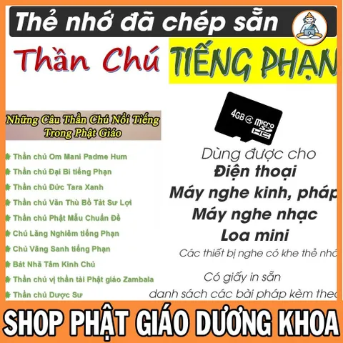 TN100 Thẻ 4G Tuyển Chọn Những Đoạn Nhạc Thần Chú Nổi Tiếng Phạn Ngữ, Nhạc Thiền Phật Giáo (Tiếng Phạn) dương khoa_0398142-241