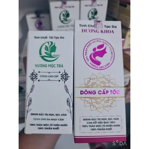 Tặng bột, Serum tái tạo da CAO CẤP VƯƠNG MỘC TRÀ chai 50ml chuyên mụn, nám, tàn nhang, sẹo nhanh bong cực hiệu quả
