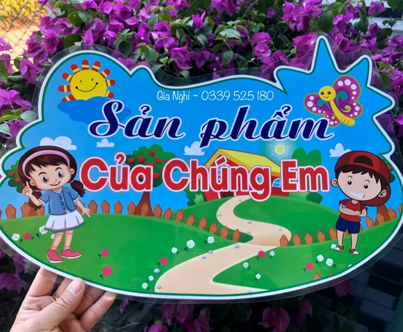 Sản phẩm của chúng em ép plastic, kích thước a3, sẵn băng dính dán tường (đồ trang trí lớp học)