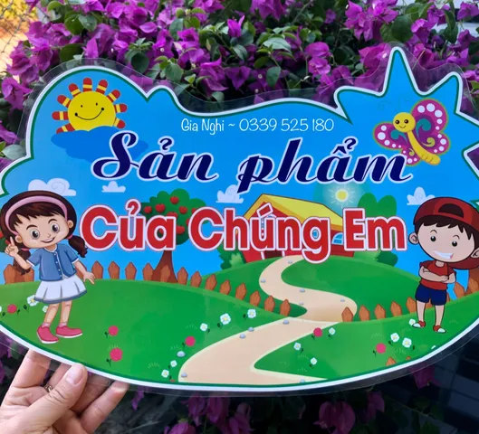 Sản phẩm của chúng em ép plastic, kích thước a3, sẵn băng dính dán tường (đồ trang trí lớp học)