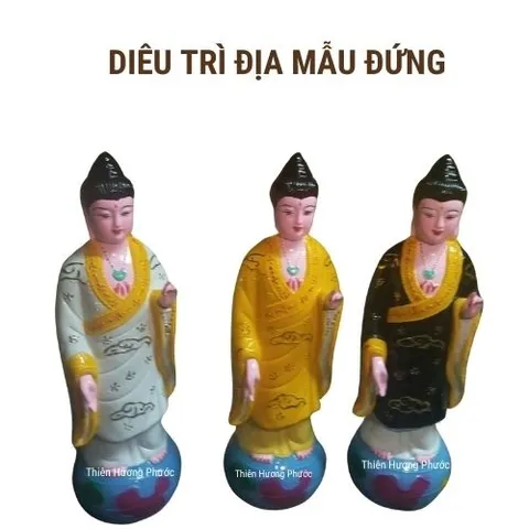 Tượng phật a di đà đất nung đứng 35cm
