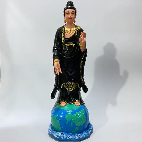 Tượng Mẹ Địa Mẫu Diêu Trì Cao 50cm Composite Màu Xanh Đen