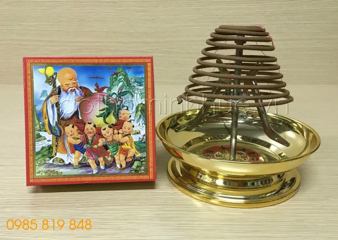 Hộp nhang 10 khoanh 3 chữ A Lưu Hiệp Thành 24h chính hiệu 59k