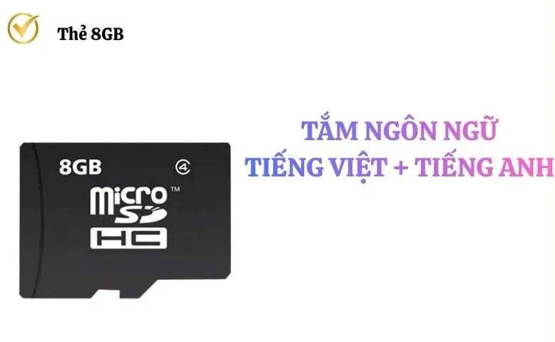 Thẻ nhớ 8 GB- dành cho trẻ học nói Tiếng Việt + tiếng Anh 250k