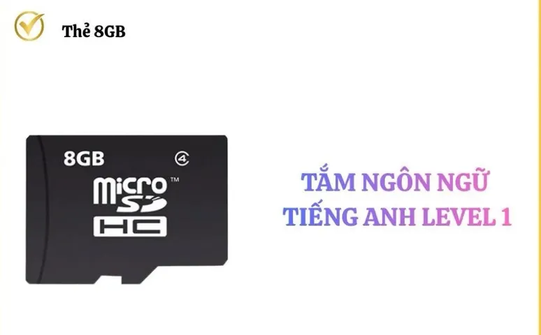 Thẻ nhớ 8GB- dành cho trẻ tắm ngôn ngữ tiếng Anh Level 1 250k