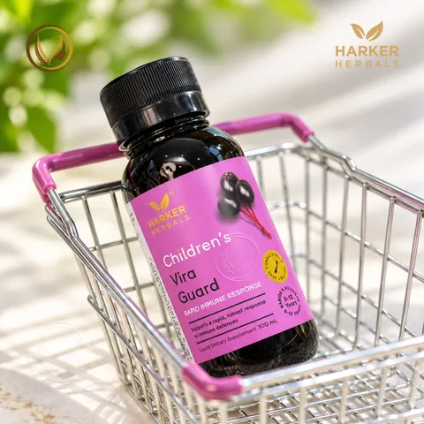 Siro tăng sức đề kháng & giảm ốm vặt cho bé Harker Herbals Children’s Vira Guard 100ml