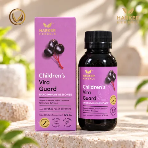 Siro tăng sức đề kháng & giảm ốm vặt cho bé Harker Herbals Children’s Vira Guard 100ml