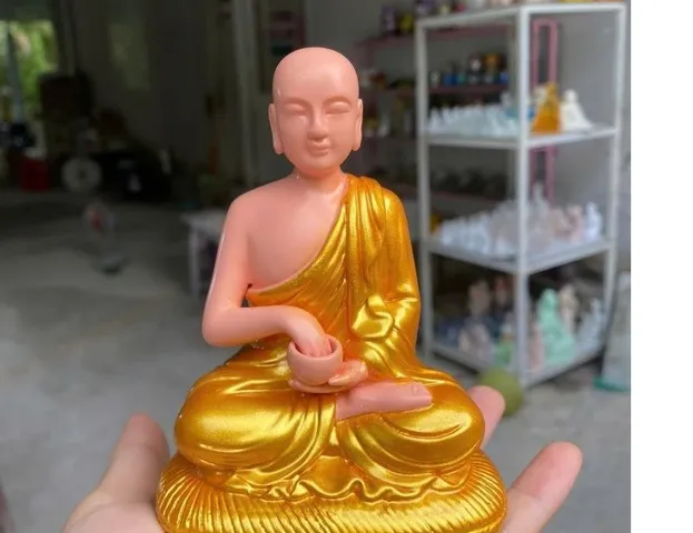 Tượng thánh tăng sivali 12cm nhũ vàng - TƯỢNG SIVALY 12CM
