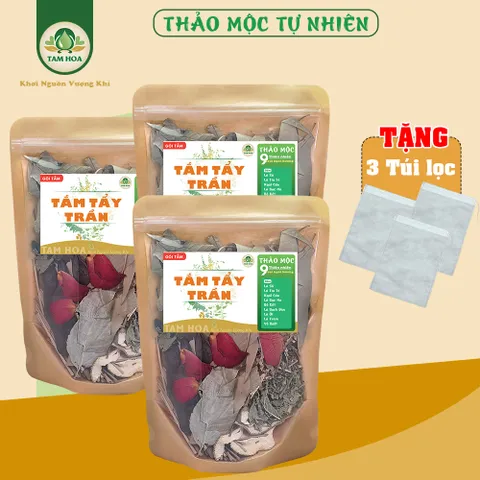 Gói Xông Tắm Tẩy Uế 9 loại Tam Hoa giúp thanh lọc cơ thể, giảm căng thẳng, làm mới sinh khí