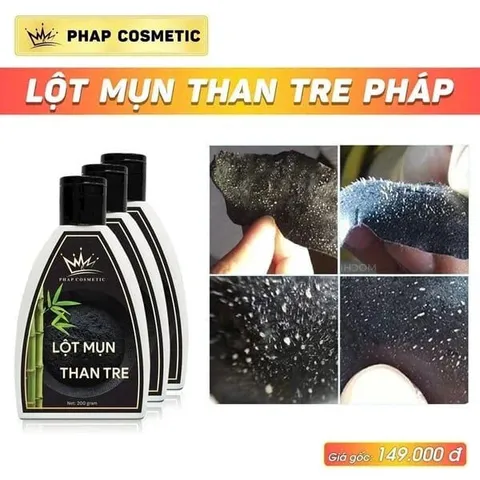 Gel lột mụn đầu đen mũi than tre hoạt tính Pháp Cosmetic hộp 200gr khối lượng tịnh
