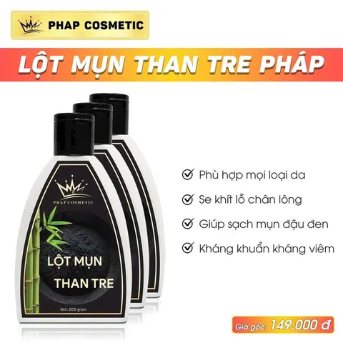 Gel lột mụn đầu đen mũi than tre hoạt tính Pháp Cosmetic hộp 200gr khối lượng tịnh