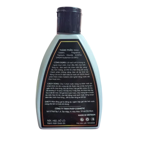 Gel lột mụn đầu đen mũi than tre hoạt tính Pháp Cosmetic hộp 200gr khối lượng tịnh